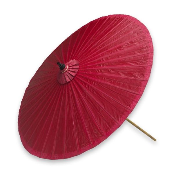 Alternate image for Bamboo and Cotton Handmade Red Garden Umbrella Happy Garden in Crimson