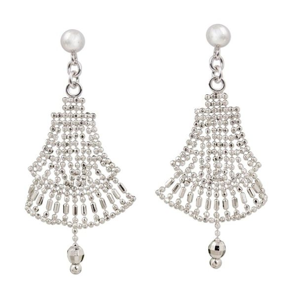 Alternate image for Skirt Design Sterling Silver Chandelier Earrings Thailand Sterling Angels