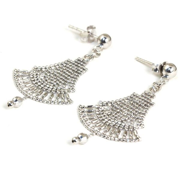 Alternate image for Skirt Design Sterling Silver Chandelier Earrings Thailand Sterling Angels