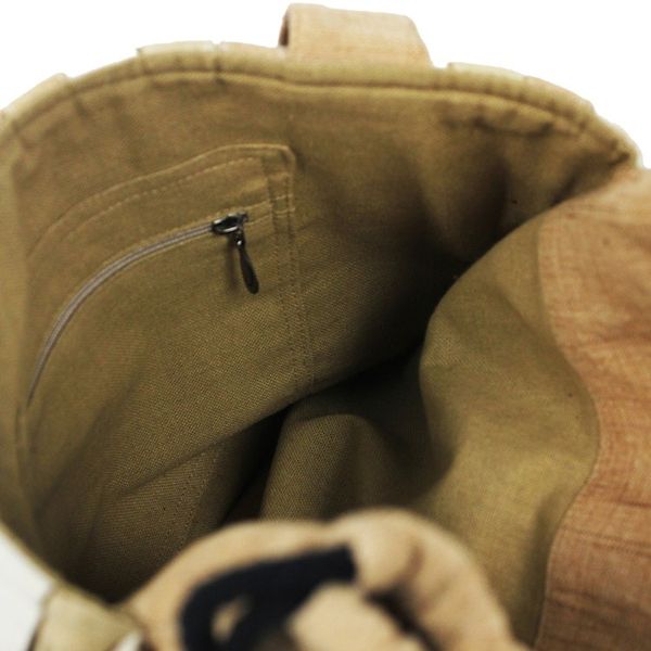 Alternate image for Hand Woven Wool Shoulder Bag with 3 Pockets in Brown and Tan Orient Tan