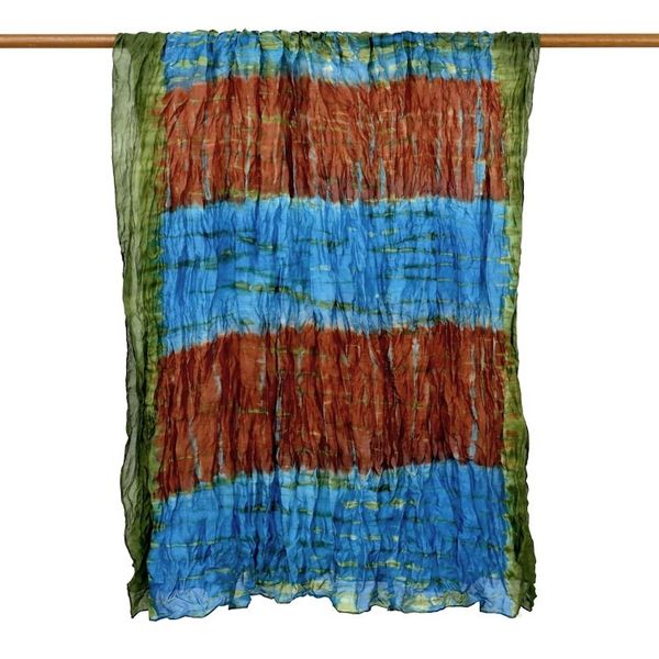 Alternate image for Hand Woven Tie Dye Silk Shawl in Multicolor from Thailand Dreamlike Dance