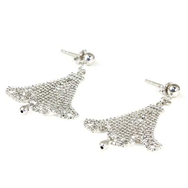 Alternate image for Sterling Silver Chandelier Earrings Skirt Pattern Thailand Silver Skirts