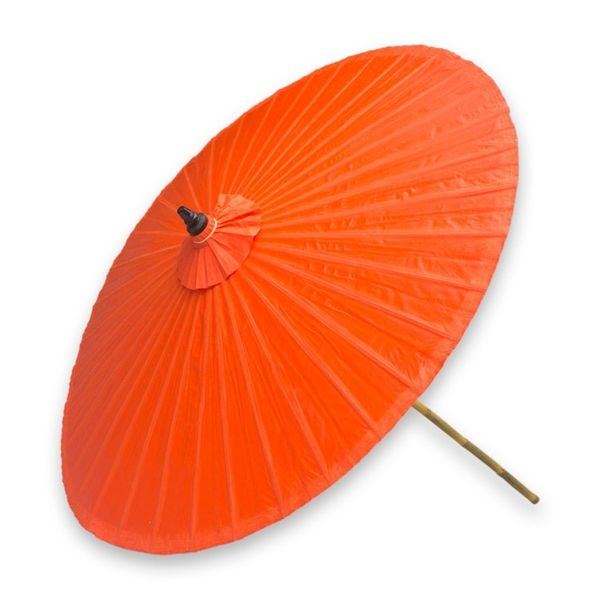 Alternate image for Artisan Crafted Decorative Orange Cotton Garden Umbrella Happy Garden in Orange