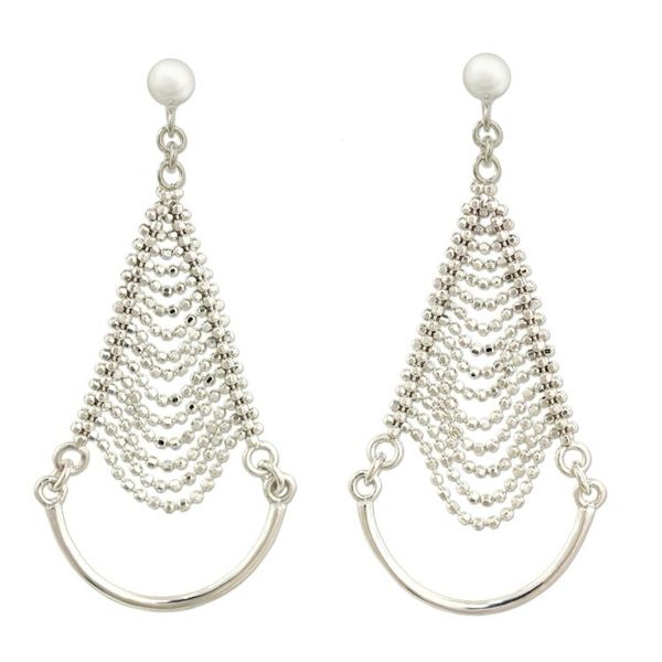 Alternate image for Thai Artisan Crafted Sterling Silver Chandelier Earrings Grand Dame