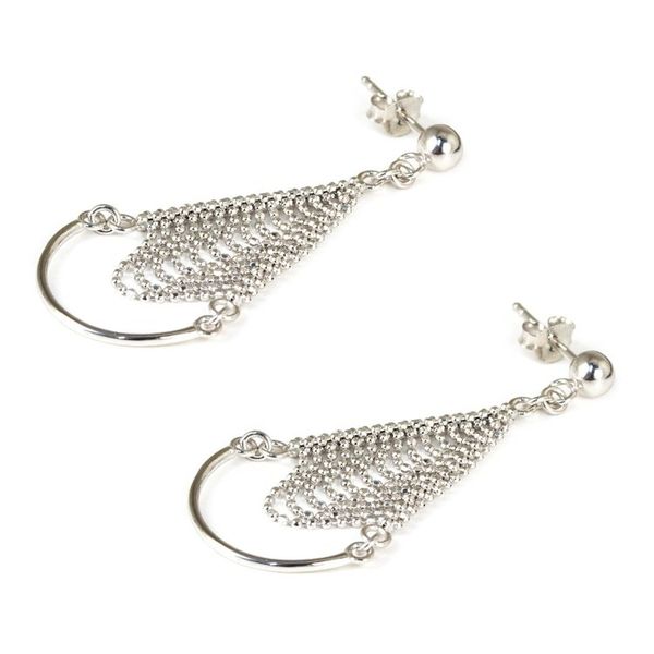 Alternate image for Thai Artisan Crafted Sterling Silver Chandelier Earrings Grand Dame