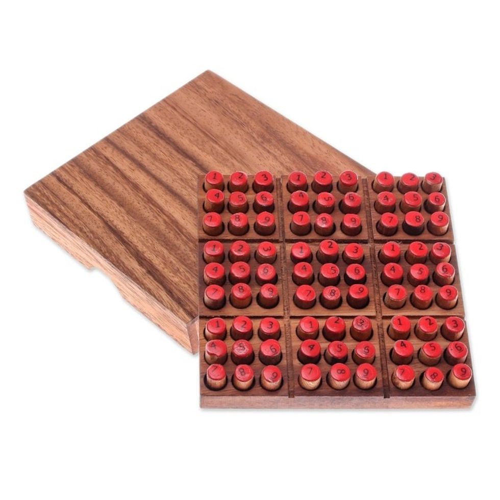Hand Made Wood Sudoku Puzzle Game from Thailand 'Sudoku'