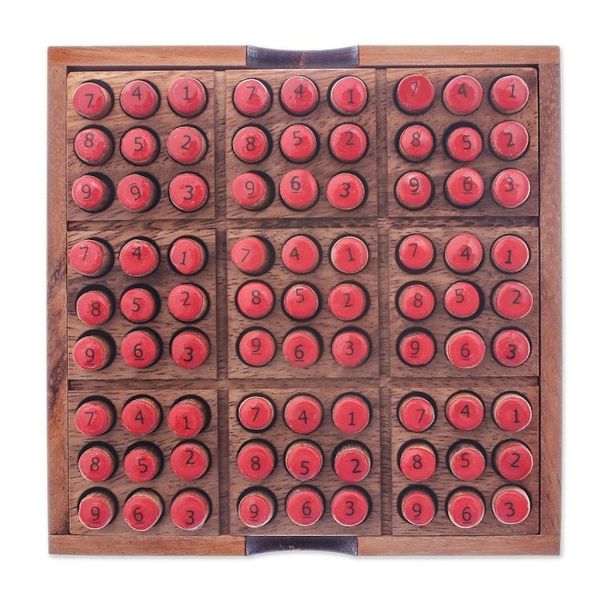 Alternate image for Hand Made Wood Sudoku Puzzle Game from Thailand Sudoku
