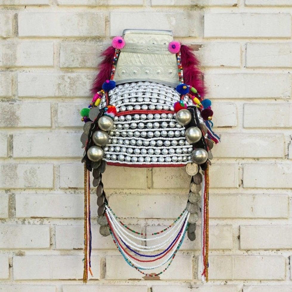 Traditional Hill Tribe Akha Headdress for Decorative Use 'Timeless Muse II'