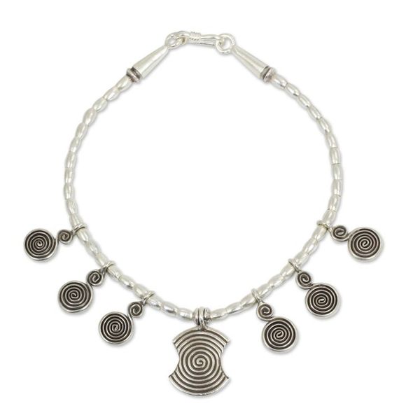 Alternate image for Handcrafted Thai Hill Tribe Silver 950 Charm Bracelet Karen Joy