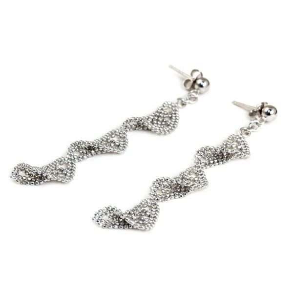 Alternate image for Sterling Silver Spiral Dangle Earrings from Thailand Spiral Chandeliers