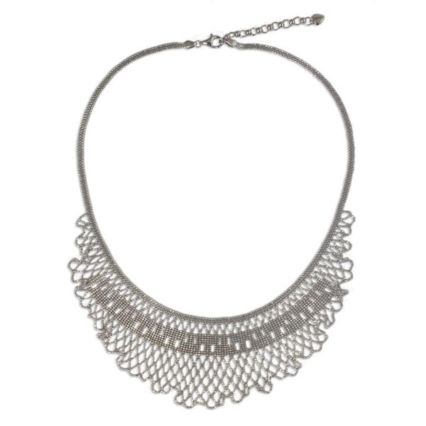 Alternate image for Thai Handcrafted Sterling Silver Waterfall Necklace Ruffled Jasmine