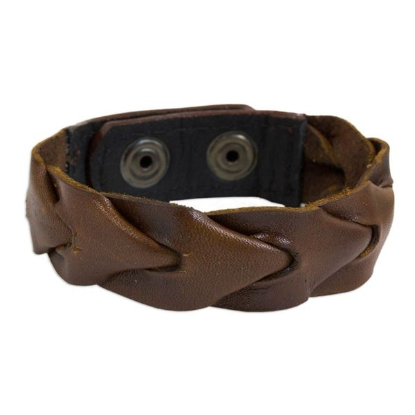 Alternate image for Artisan Crafted Leather Bracelet from Thailand On My Way