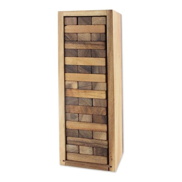 Alternate image for Hand Made Wood Stacking Tower Game from Thailand Tower of Fun