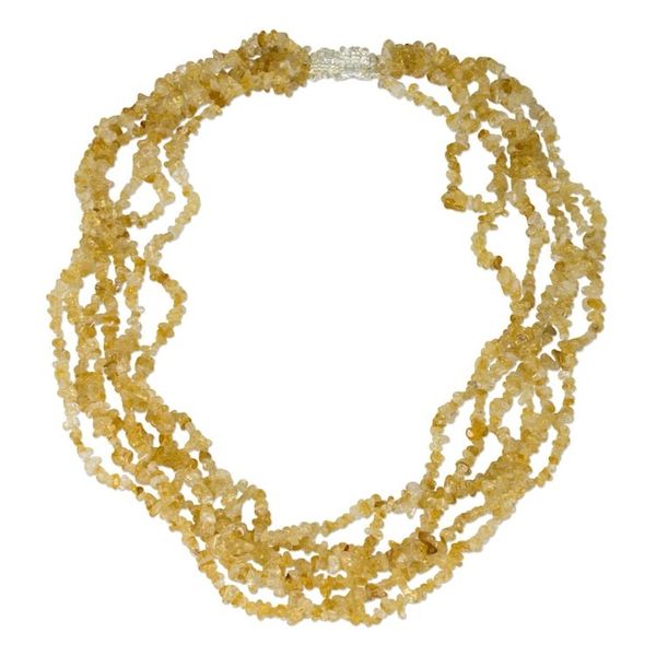Alternate image for Citrine and Sterling Silver Multi-Strand Necklace Citrus Burst