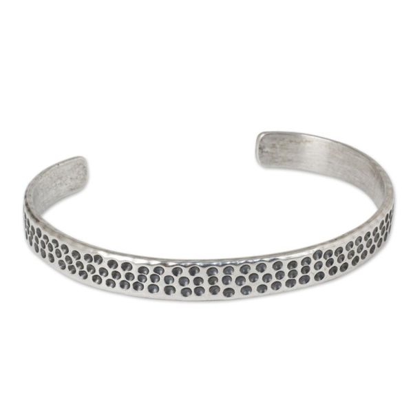 Alternate image for Slender Cuff Bracelet of Handcrafted Sterling Silver Natures Way