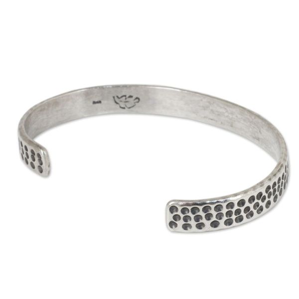 Alternate image for Slender Cuff Bracelet of Handcrafted Sterling Silver Natures Way