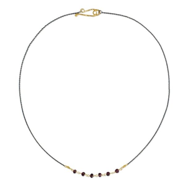 Alternate image for Vermeil Garnet and Silver Necklace Handcrafted in Thailand Dreams Come True