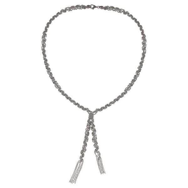 Alternate image for Unique Necklace Crafted from Sterling Ball Chain Vintage Fringe