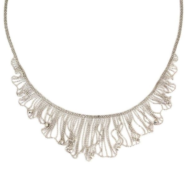 Alternate image for Thai Handcrafted Sterling Silver Waterfall Necklace Dancing Breeze