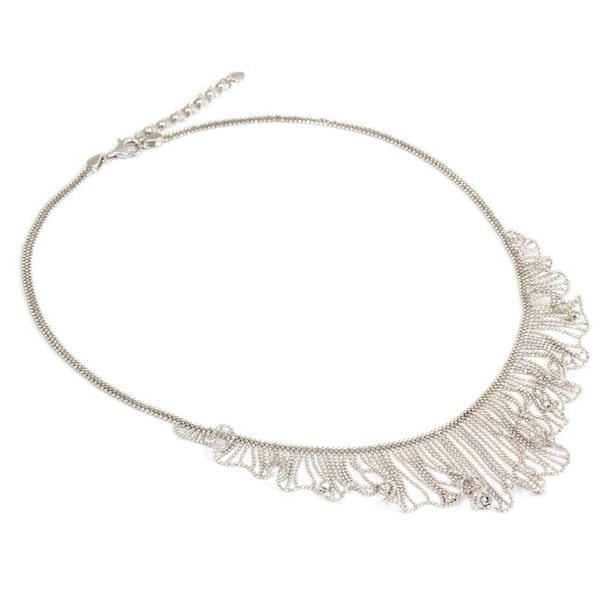 Alternate image for Thai Handcrafted Sterling Silver Waterfall Necklace Dancing Breeze