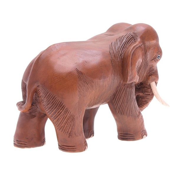 Alternate image for Rain Tree Wood Sculpture from Thailand Majestic Elephant