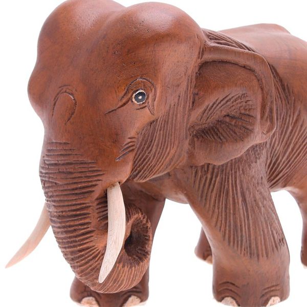 Alternate image for Rain Tree Wood Sculpture from Thailand Majestic Elephant