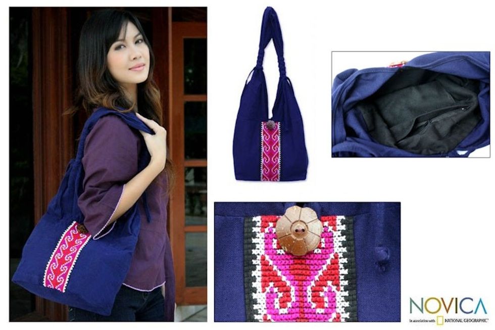 Cotton handbag 'Rose River'