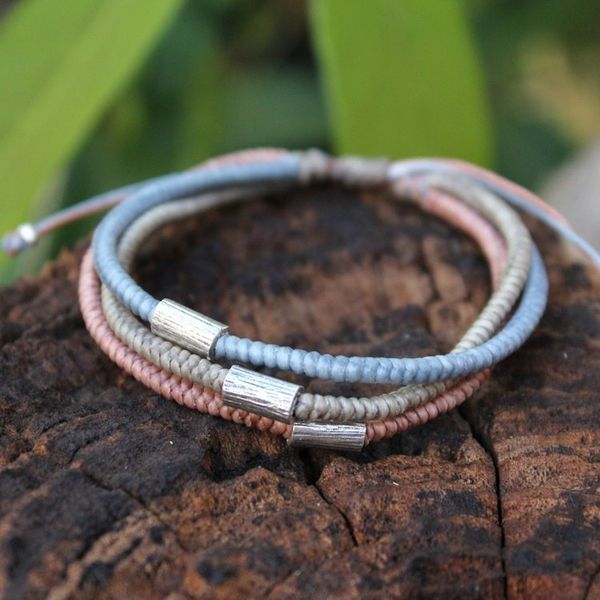 Alternate image for Hill Tribe Silver Braided Bracelet Modern Hill Tribe