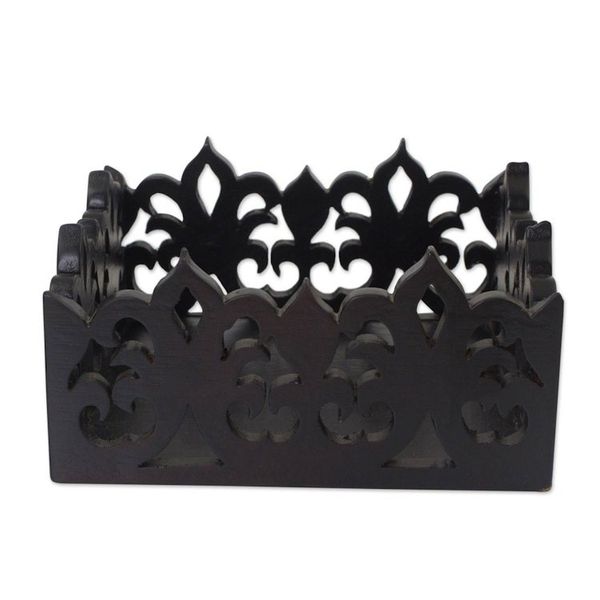 Alternate image for Wood tray Thai Fleur-de-Lis