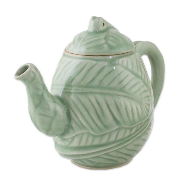 Alternate image for Celadon ceramic tea set Set for 4 Peaceful Islands