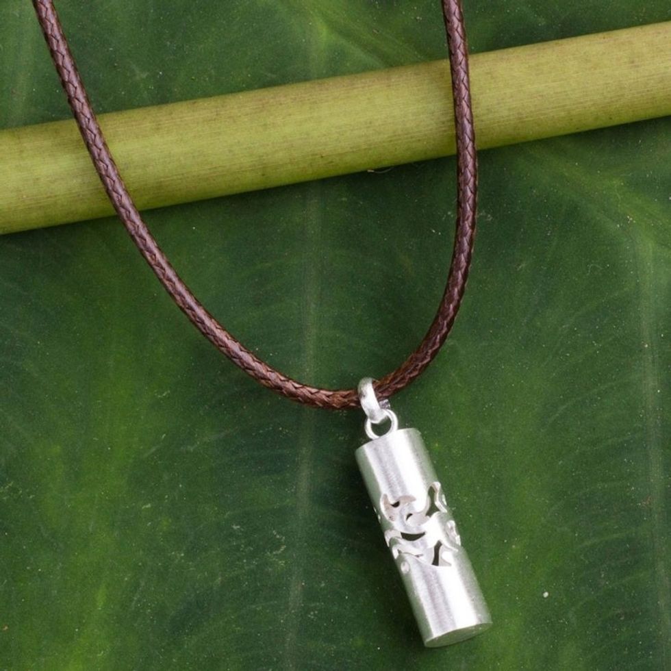 Handcrafted Men's Necklace Fair Trade Jewelry 'Thai Art'