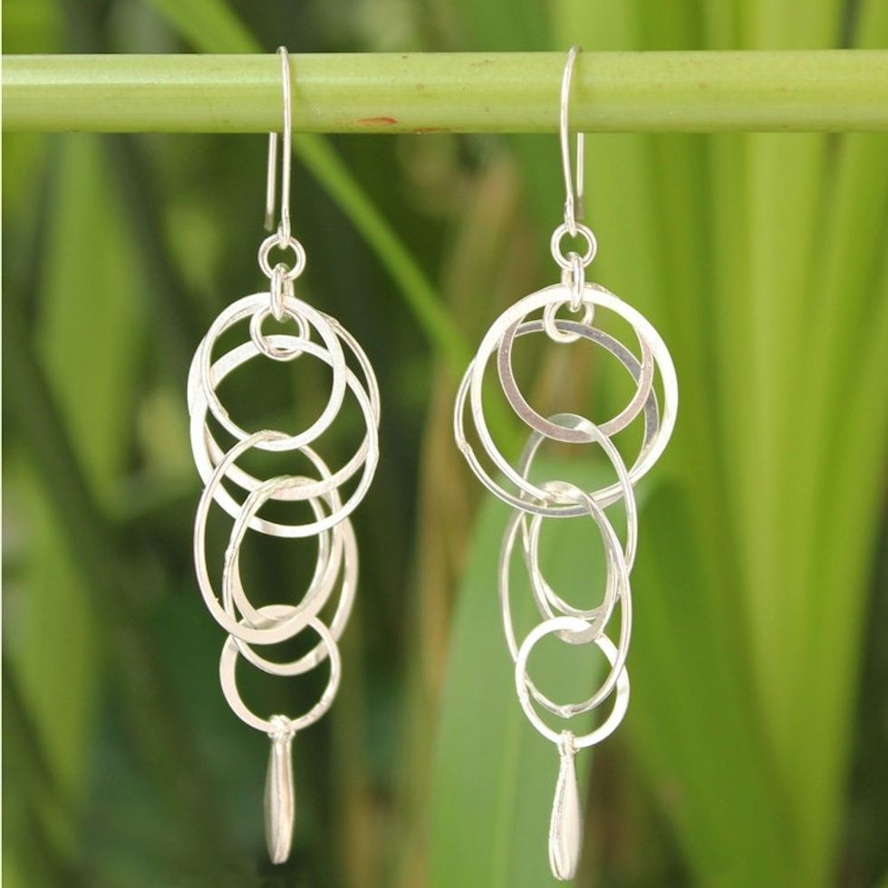 Sterling Silver Dangle Earrings 'Magic'