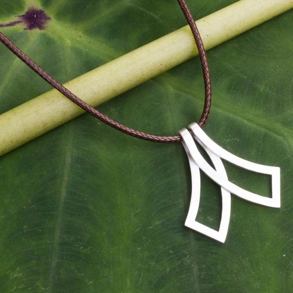 Alternate image for Original Sterling Silver Necklace for Men Siam Bow Tie