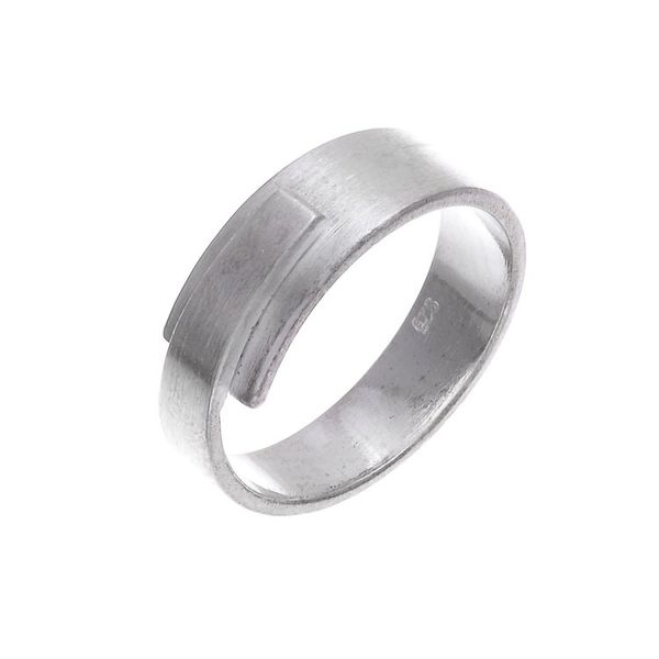 Alternate image for Mens Modern Sterling Silver Ring from Thailand Solemn Monarch