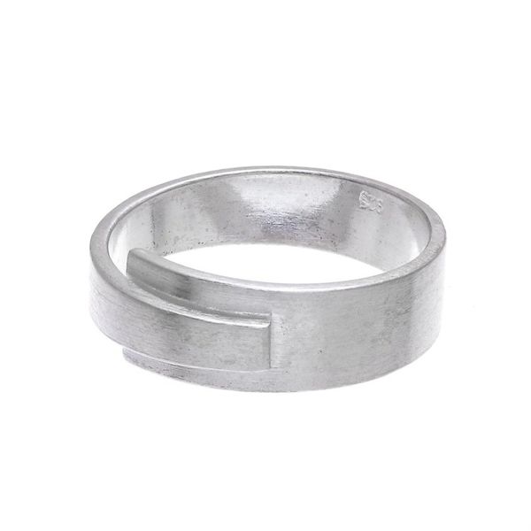 Alternate image for Mens Modern Sterling Silver Ring from Thailand Solemn Monarch