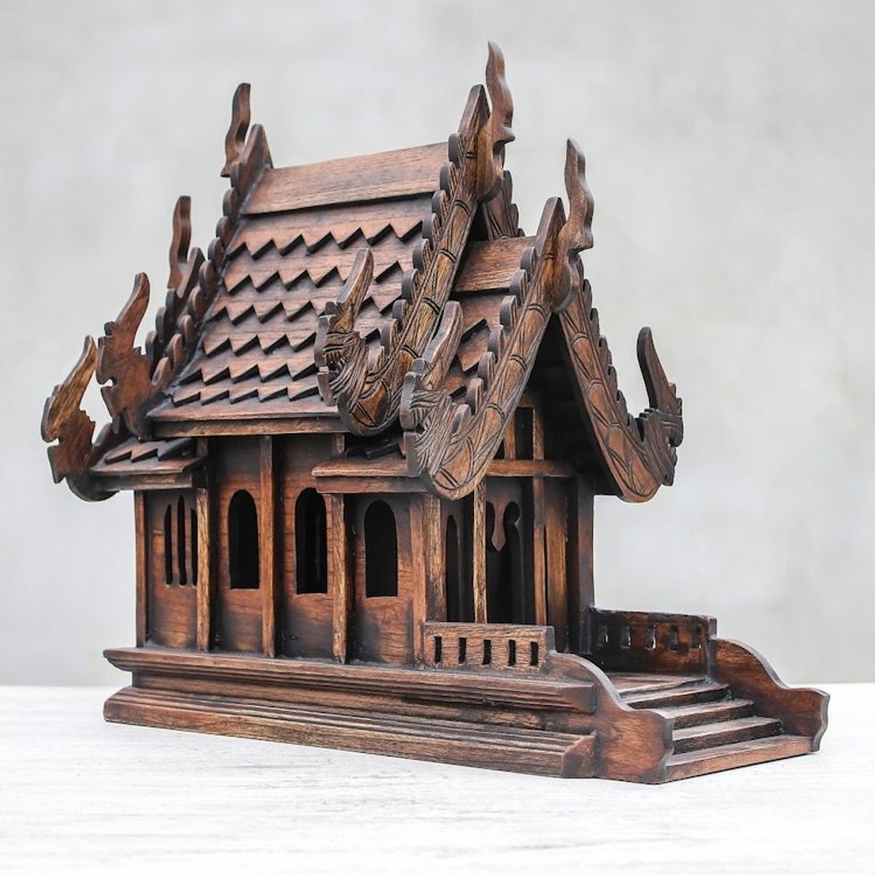 Teak spirit house 'Guardian Spirit Home'
