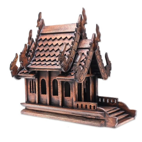 Alternate image for Teak spirit house Guardian Spirit Home