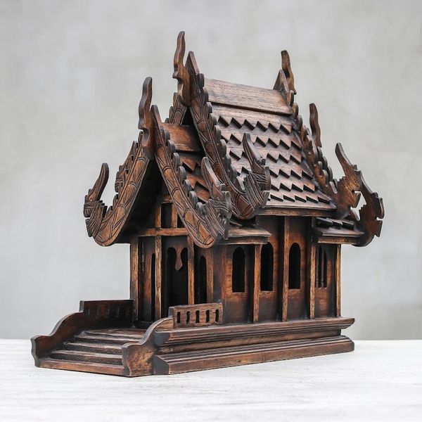 Alternate image for Teak spirit house Guardian Spirit Home