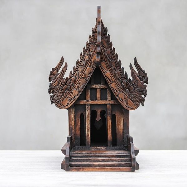 Alternate image for Teak spirit house Guardian Spirit Home