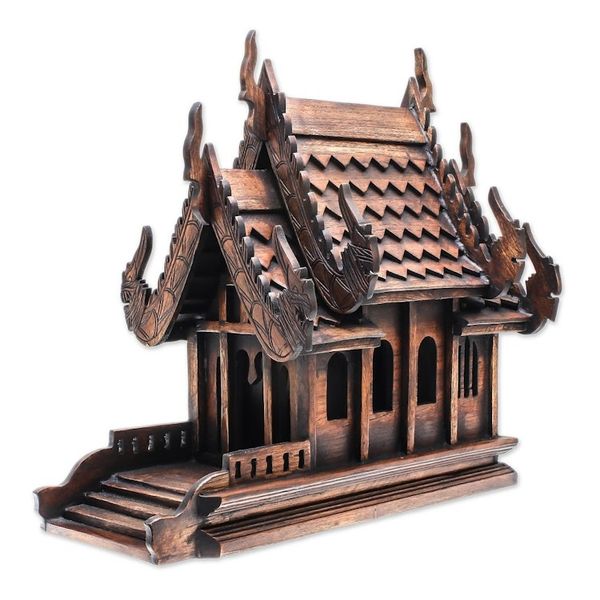 Alternate image for Teak spirit house Guardian Spirit Home