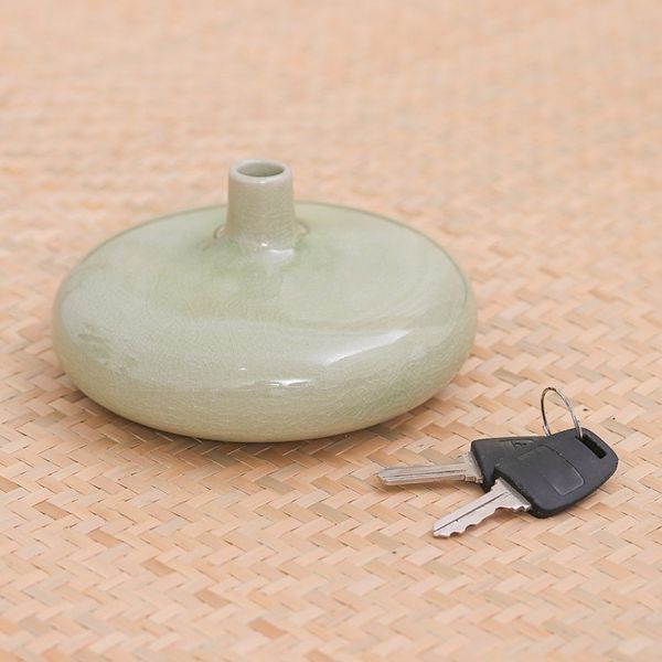 Alternate image for Celadon Ceramic Vase from Thailand Classic Green