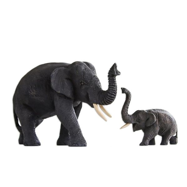 Alternate image for Teak sculptures Pair Mother and Me