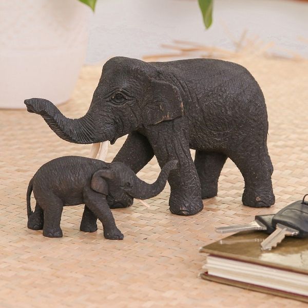 Alternate image for Teak sculptures Pair Mother and Me