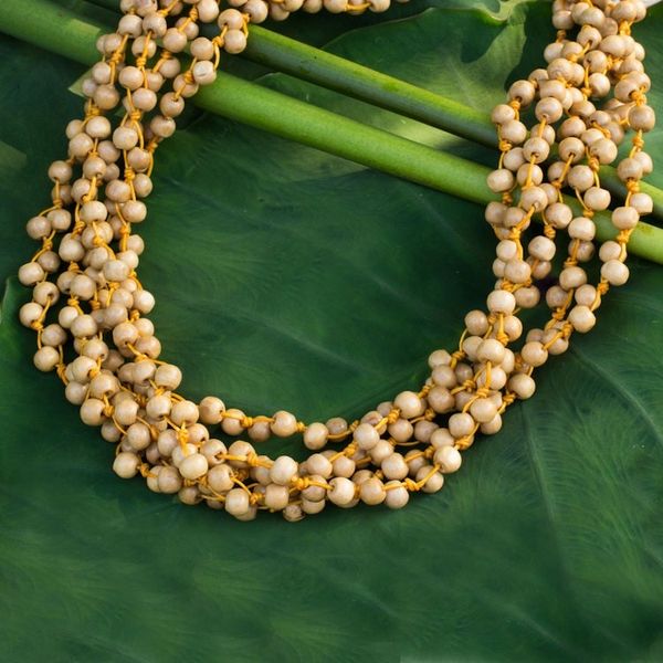 Alternate image for Fair Trade Artisan Crafted Wood Torsade Necklace In Nature