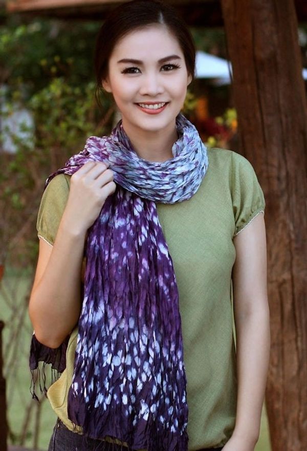 Alternate image for Hand Made Tie Dye Scarf Fabulous Lily