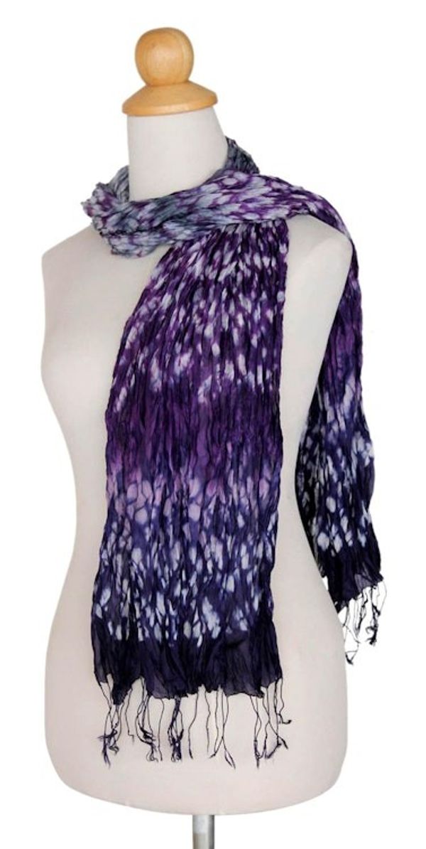 Alternate image for Hand Made Tie Dye Scarf Fabulous Lily