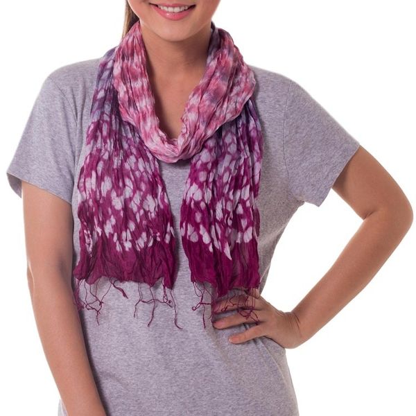 Alternate image for Tie Dye Scarf Fabulous Wine