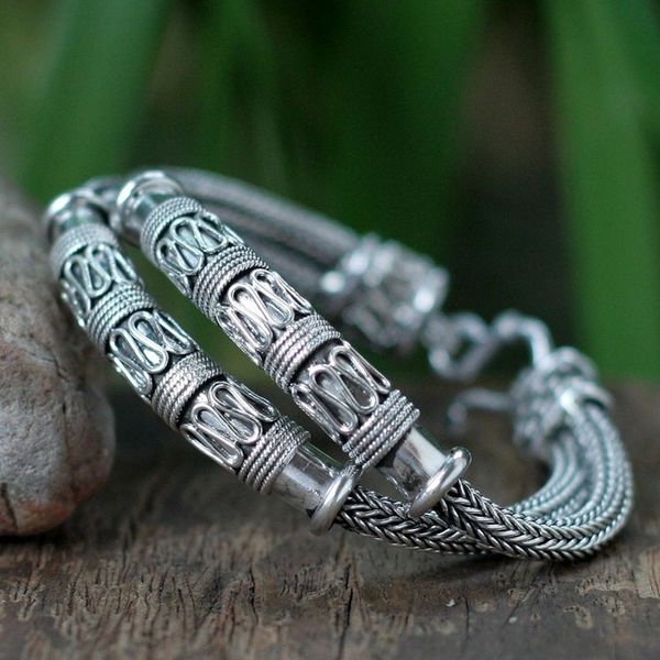 Alternate image for Thai Sterling Silver Chain Bracelet Distinction