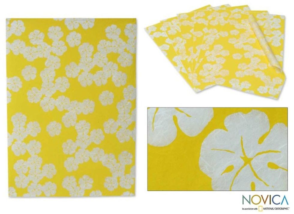 Saa wrapping paper Set of 6 'Sunshine Blossoms'