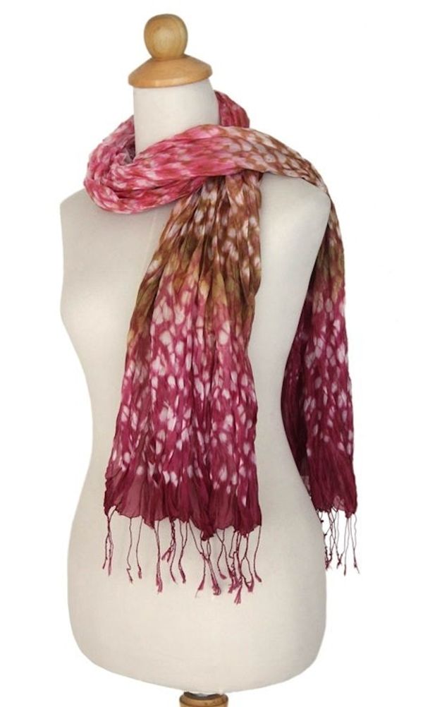 Alternate image for Tie-dyed scarf Fabulous Rose